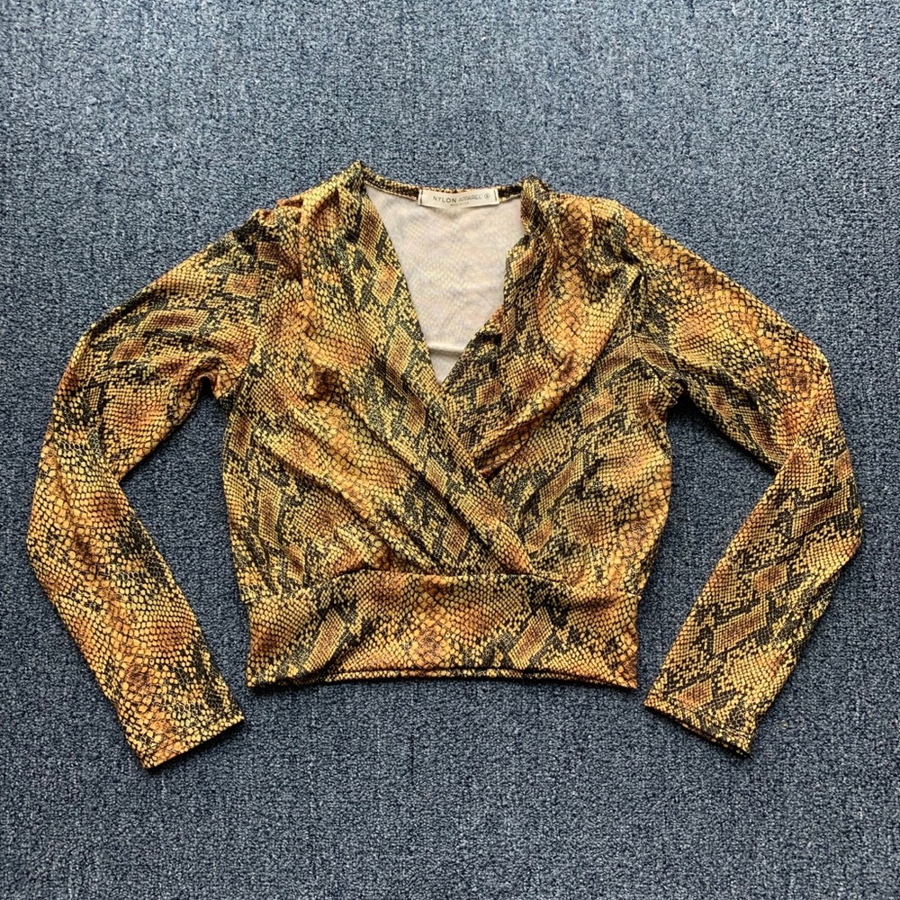 Glittery Snake print Crop Top